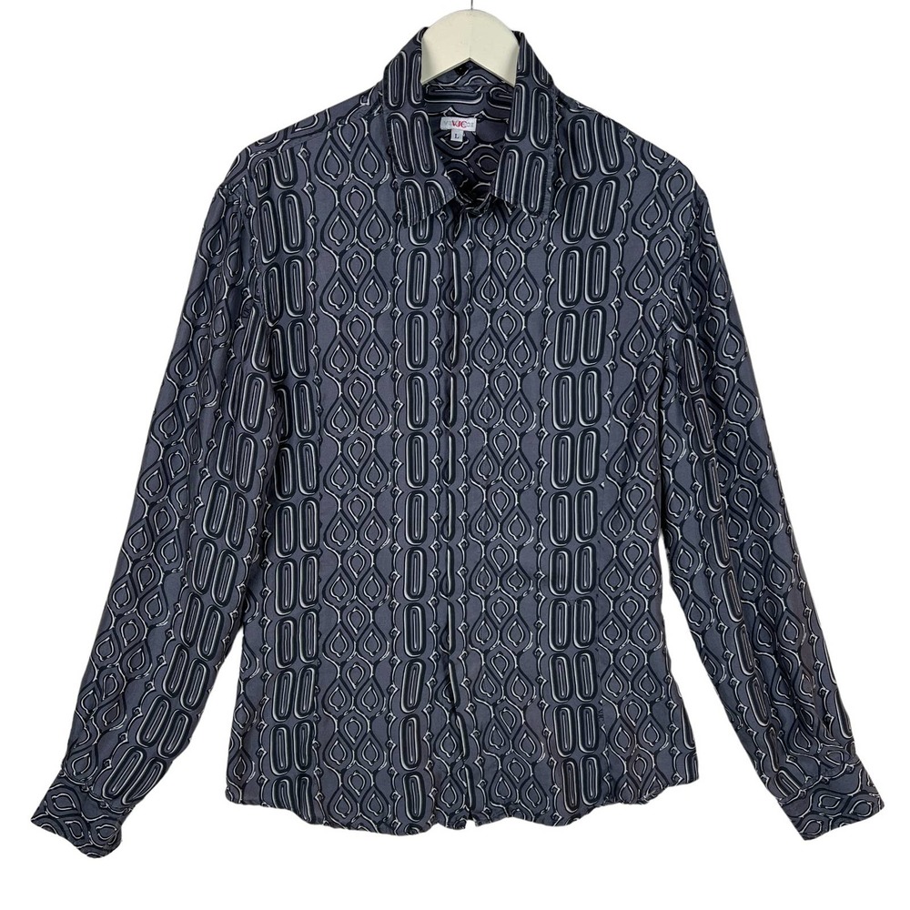 Used Versace Jeans Couture Men Button Down Shirt Removable Collar US L